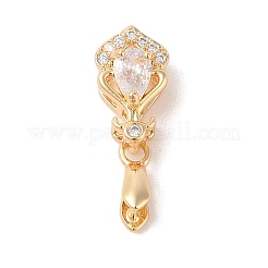 Goldene Messing Micro Pave klare Zirkonia Eispickel KlemmKlaue&nbsp;KK-B100-049G