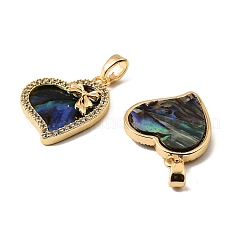 Pendentifs en laiton zircon cubique transparent&nbsp;KK-G538-04G-02