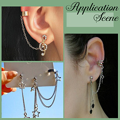 150 pieza de 3 estilos de accesorios para aretes de acero inoxidable 304&nbsp;STAS-SC0020-97
