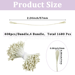 Gesso con cordino di cotone anima di fiore artificiale&nbsp;LS-DIY-WH20007-36A-07
