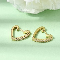 Messing Micro Pave klare Zirkonia Creolen&nbsp;EJEW-G473-02G