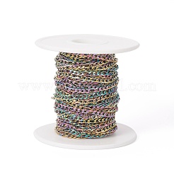 Placcatura ionica (ip) catene figaro in acciaio inossidabile 304&nbsp;CHS-I003-L01