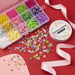 Kit di semi di vetro e argilla polimerica e perline malocchio per la creazione di braccialetti fai-da-te&nbsp;DIY-YW0004-63