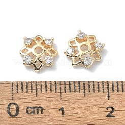 Messing Micro Pave Zirkonia Bead Cap&nbsp;KK-A194-13G