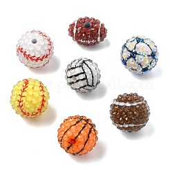 35 Stück 7 Stile Sport undurchsichtige Acrylperlen&nbsp;MACR-CJ0002-38