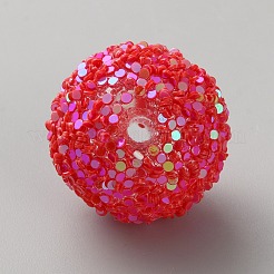 Undurchsichtige Glitzerperlen aus Acryl&nbsp;LS-FIND-CJC0010-111A-10