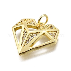 Ottone micro spianare pendenti zirconi&nbsp;KK-Z100-20G-02
