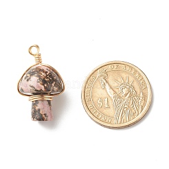 Pendentifs en rhodonite naturelle&nbsp;PALLOY-JF01134-03