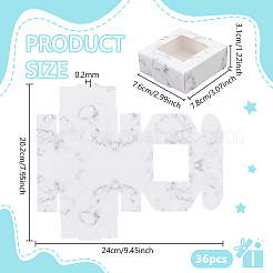 Cajas de embalaje de papel con impresión de mármol&nbsp;CON-WH0085-131A