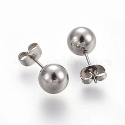 Orecchini a bottone e collane pendenti in acciaio inossidabile 304 anti-ossidazione set di gioielli&nbsp;SJEW-L136-14P