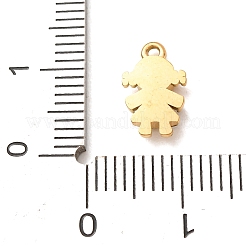 Breloques en acier inoxydable 304 micro pavées de zircones cubiques transparentes&nbsp;CU-CBAB6EC-05G-02