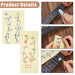 2 Blatt 2 Stile Blumen-PVC-selbstklebende Aufkleber&nbsp;DIY-FH0010-53