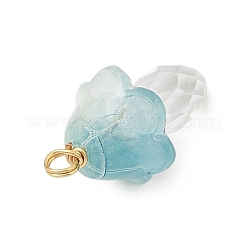 10 Stück zweifarbige Glasanhänger&nbsp;PALLOY-JF02963