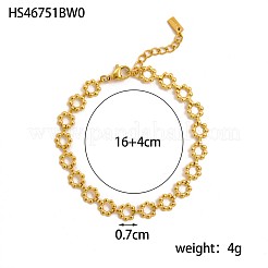 Pulseras de eslabones de acero inoxidable 304&nbsp;STAS-OY016-97G