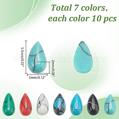 70 Stück Edelstein-Cabochons in 7 Stilen&nbsp;G-GO0001-69