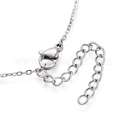 Colliers à chaînes mixtes en acier inoxydable 304 pour femmes&nbsp;LS-NJEW-N062-02P