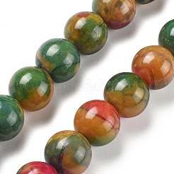 Naturali multicolore agata fili di perline&nbsp;G-A261-B04-14mm