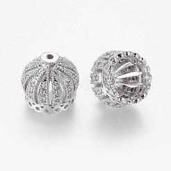 Perline in ottone zirconi&nbsp;ZIRC-F001-183B-P