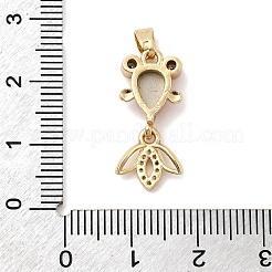 Pendentifs avec zircon cubiques à micro-pavés en laiton&nbsp;KK-K375-27G-21
