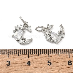 Pendentifs en laiton zircon cubique transparent&nbsp;KK-D228-17P