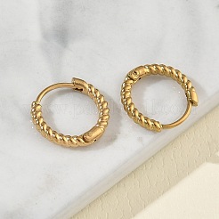 Pendientes de aro de acero inoxidable 304 para mujer&nbsp;EJEW-K336-01A-G