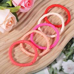 Set di braccialetti elasticizzati da surfista Heishi in argilla polimerica&nbsp;BJEW-SW00125