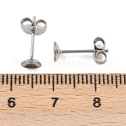Boucles d'oreilles à tige en acier inoxydable 304&nbsp;STAS-D389-03C-P