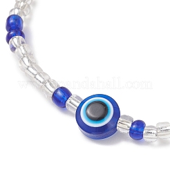 3 pulsera elástica de cuentas de vidrio&nbsp;BJEW-MZ00282