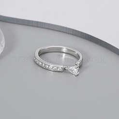 Offene Manschettenringe aus Messing mit Mikropavé und Zirkonia für Damen&nbsp;FS-WG471DC-02