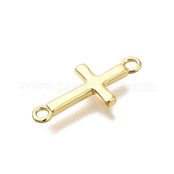 Breloques de connecteur en laiton&nbsp;KK-V002-02G