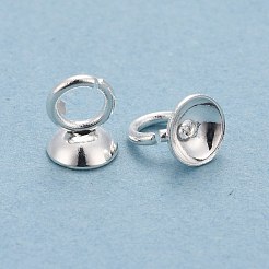 201 ganci per ciondolo con tappo a perlina in acciaio inossidabile&nbsp;STAS-L244-27B-S