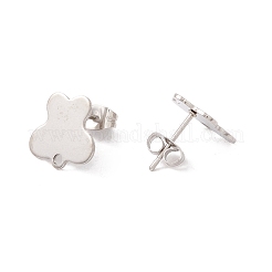 Boucles d'oreilles à tige en acier inoxydable 201 anti-ternissement&nbsp;EJEW-A071-04P