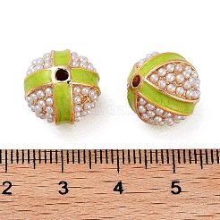 Perles d'émail en alliage&nbsp;FIND-E046-11G-01