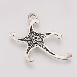 Tibetischer stil Aluminium Anhänger & Charms&nbsp;X-TIBE-T011-55AS-FF