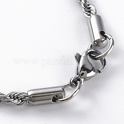 Colliers à chaîne en acier inoxydable 304 anti-ternissement pour hommes et femmes&nbsp;LS-NJEW-T012-03-66-S-01