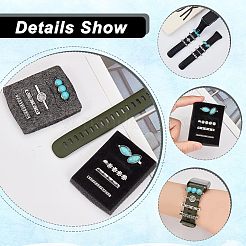 8 Stück synthetische türkisfarbene Pferdeaugen-Uhrenarmband-Anhänger&nbsp;FIND-NB0003-22