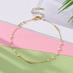 Bracelets de cheville en perles de verre à facettes&nbsp;AJEW-AN00379-03