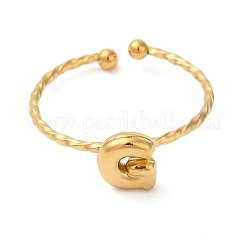 Anillos de puño abiertos de acero inoxidable 304&nbsp;RJEW-K261-02G-G