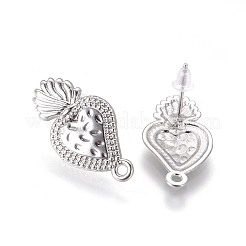 Fornituras de aretes de latón&nbsp;KK-F809-14P