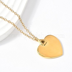 Collares colgantes de acero inoxidable 304 para mujer&nbsp;NJEW-U040-02C-G