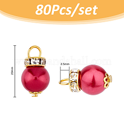 80 Stück Glasperlenanhänger&nbsp;PALLOY-FH00015