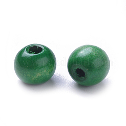 Perles en bois naturel teint&nbsp;X-WOOD-Q006-10mm-05-LF