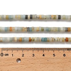 Natürliche Blumen Amazonit Perlenstränge&nbsp;G-P575-B43-4x2mm