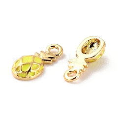 Pendentifs d'émail en laiton &nbsp;KK-P207-008G-RS