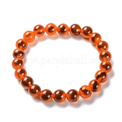 Unisex natürliche Zuckerherz Achat Perlen Stretch Armbänder&nbsp;LS-BJEW-K097-01A-03