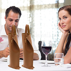 2 bolsa de cuero sintético para botellas de vino&nbsp;AJEW-CL0006-04
