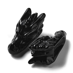 Natürliche Obsidian-Heildrachenkopffiguren&nbsp;DJEW-L010-05G