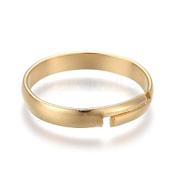 Verstellbare schlichte Bandringe aus Edelstahl 201&nbsp;STAS-P249-25A-G