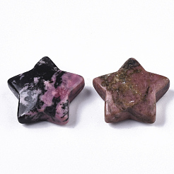 Piedras de preocupación en forma de estrella de rodonita natural&nbsp;G-T132-002A-10