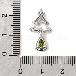 Pendentifs avec zircon cubiques à micro-pavés en laiton&nbsp;KK-L258-01P-C01